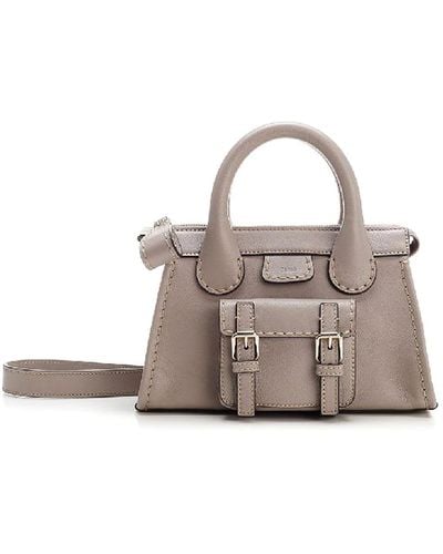 Chloé Leather Bag - Gray