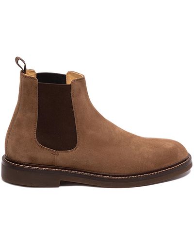 Brunello Cucinelli Leather Ankle Boots - Brown