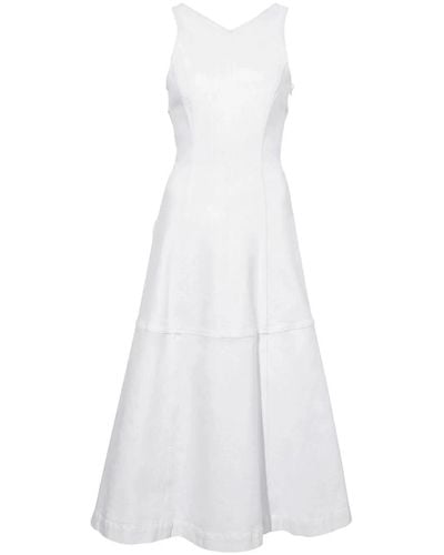 Proenza Schouler Arlet Sleeveless Dress In Stretch Twill - White