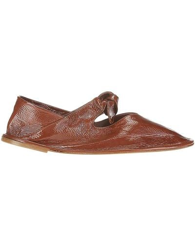 Hereu Flat Shoes - Brown