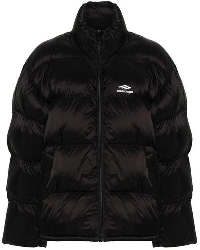Balenciaga 3b Sports Icon Puffer Jacket - Black