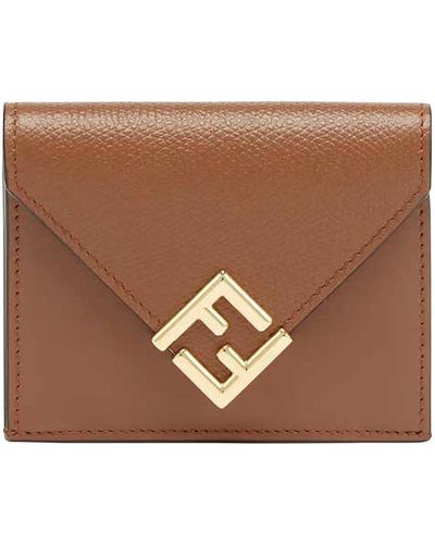 Fendi Mini Leather Wallet - Brown