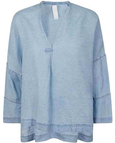 Gilda Midani Linen Shirt - Blue