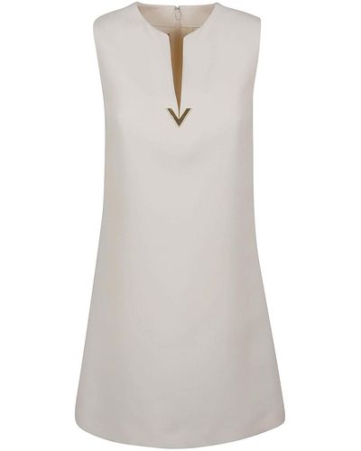Valentino Garavani Crepe Couture Dress - White