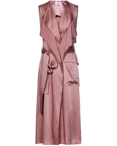 Victoria Beckham Ruffle Peony Cloured Dress - Purple