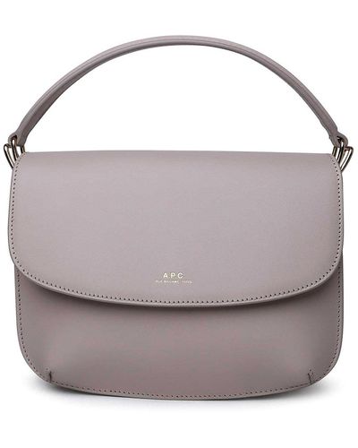A.P.C. Dove Leather Bag - Gray