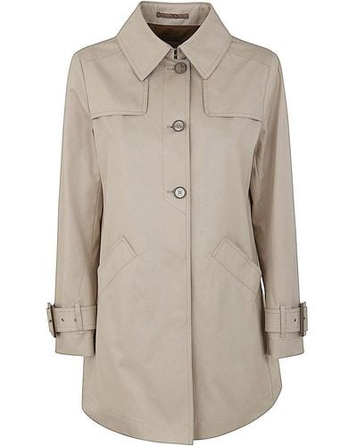 Herno A-line Short Trench - Natural