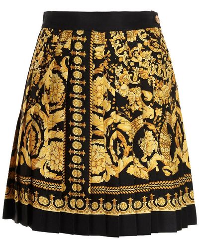 Versace Barocco Short Skirt - Metallic