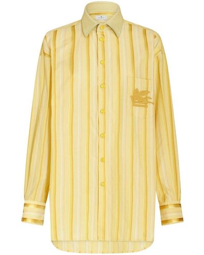 Etro Striped Shirt Dress - Yellow