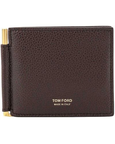 Tom Ford Leather Card Holder - Brown