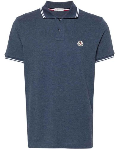 Moncler Cototn Polo Shirt - Blue