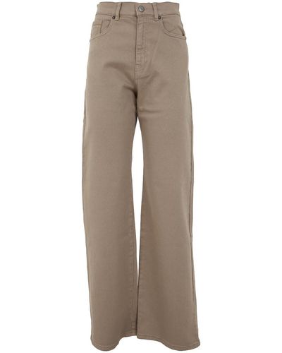P.A.R.O.S.H. Drill Cotton Trousers - Natural