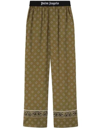 Palm Angels Logoed Trousers - Green