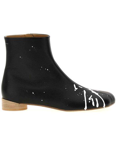 MM6 by Maison Martin Margiela Anatomical Ankle Boots - Black