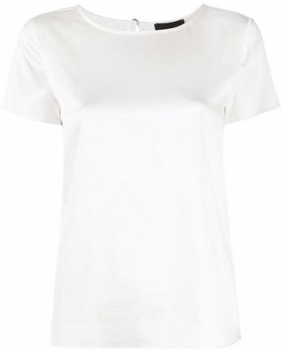 Emporio Armani Stretch Silk T-shirt - White