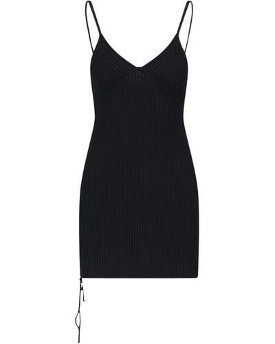 Off-White c/o Virgil Abloh Ribbed Mini Dress - Black