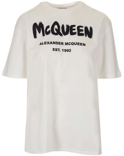 Alexander McQueen Cotton T-shirt In - White