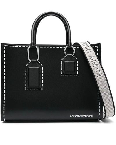 Emporio Armani Medium Tote Bag - Black