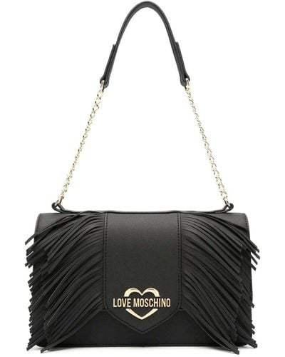 Love Moschino New Shiny Quitled Shoulder Bag - Black