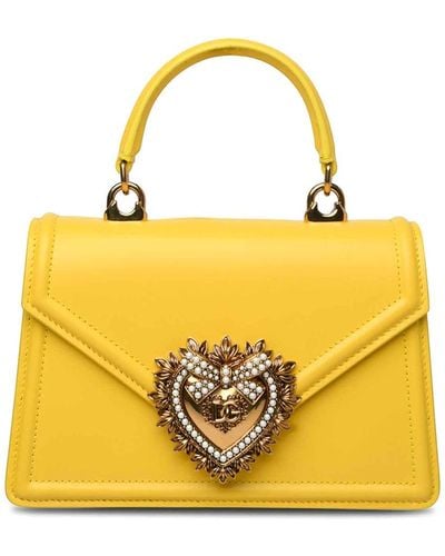 Dolce & Gabbana Small Leather Bag - Yellow