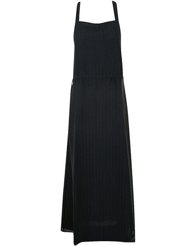 Emporio Armani Long Dress With Belt - Black