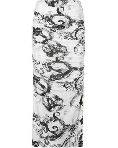 Versace Jeans Couture Midi Skirt - White
