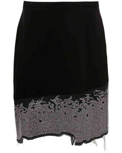 JW Anderson Litter-detail Asymmetric Skirt - Black