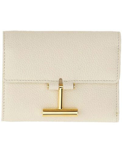 Tom Ford Wallet With Logo - Natural
