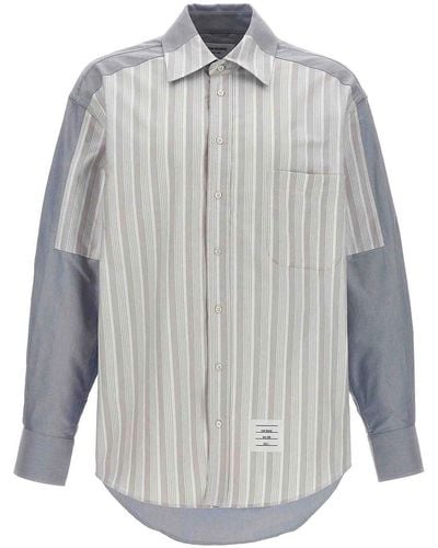 Thom Browne Patchwork Shirt - Gray