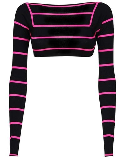 Emilio Pucci Striped Top - Black