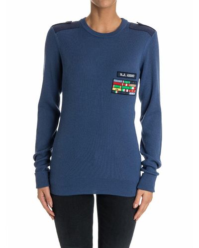 Stella Jean Wool Sweater - Blue