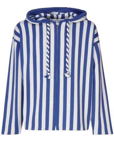 JW Anderson Striped Hooded Jacket - Blue
