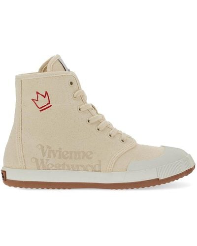 Vivienne Westwood High Top Trainers - Natural