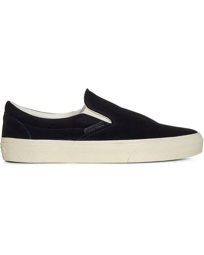 Tom Ford Suede Trainers With Logo - Black