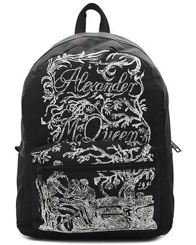 Alexander McQueen Metropolitan Logo Detail Nylon Backpack - Black