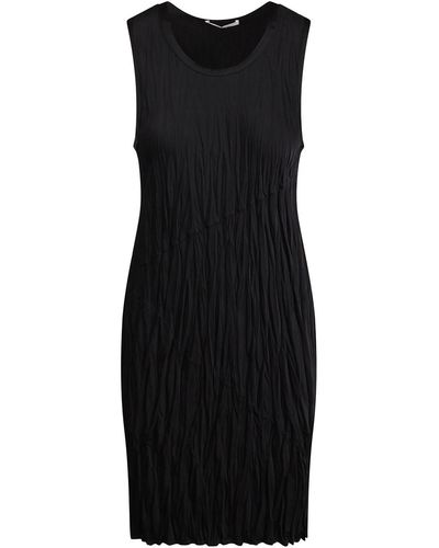 Helmut Lang Wrinkled Effect Satin Dress - Black