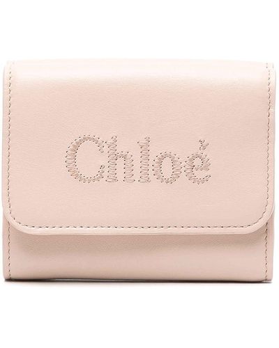 Chloé Sense Tri-fold Small Wallet - Pink