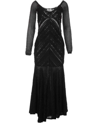 Charo Ruiz Souley Long Dress - Black