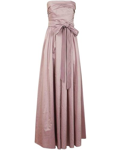 Max Mara Long Taffeta Dress - Purple