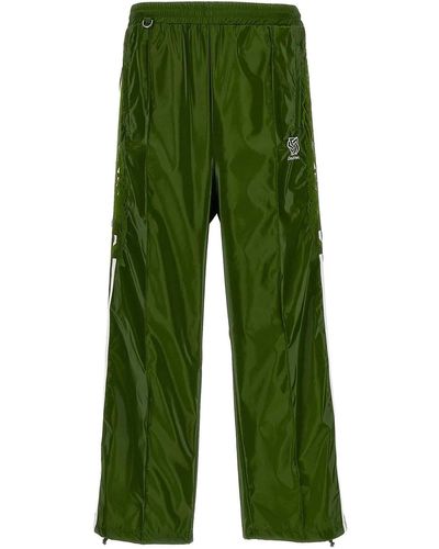 Doublet Laminate Track joggers - Green