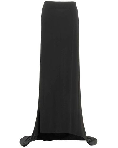 Magda Butrym Asymmetrical Long Skirt - Black