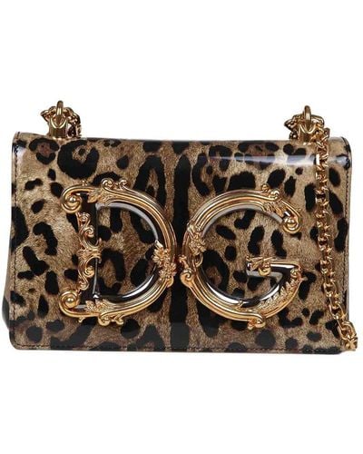 Dolce & Gabbana Leopard-printed Bag - Metallic