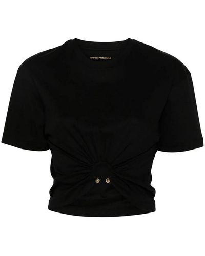Rabanne T Shirt With Ring - Black