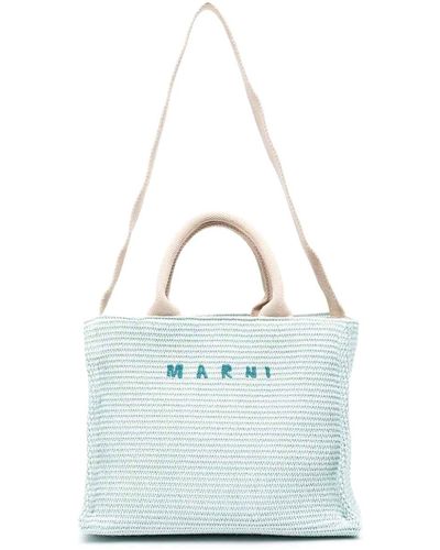 Marni Tote Bag With Logo - Blue