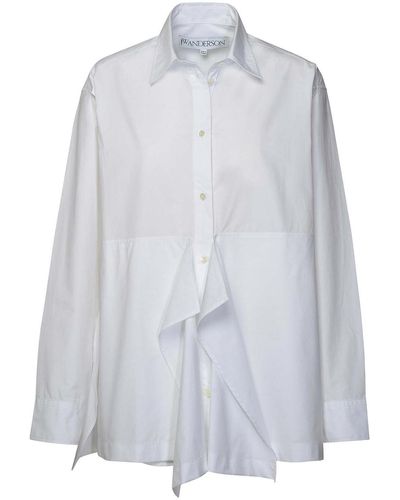 JW Anderson Peplum Cotton Shirt - White