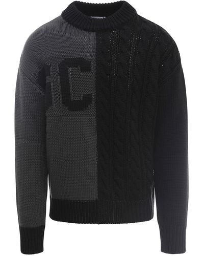 Gcds Two Knitting Sweater - Black