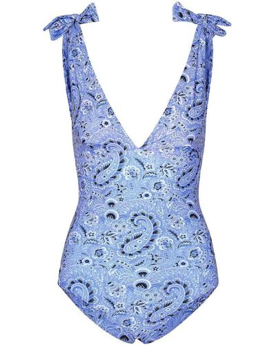 Etro Swimsuit In Polyamide Blend - Blue