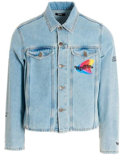 Msftsrep Denim Jacket With Logo Print - Blue