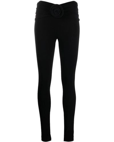 Magda Butrym Floral Embellished leggings - Black