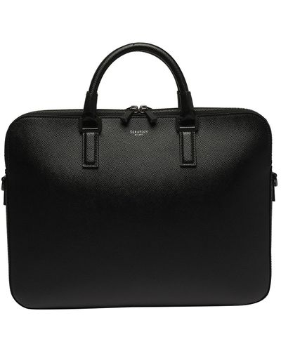 Serapian Slim Business Bag - Black